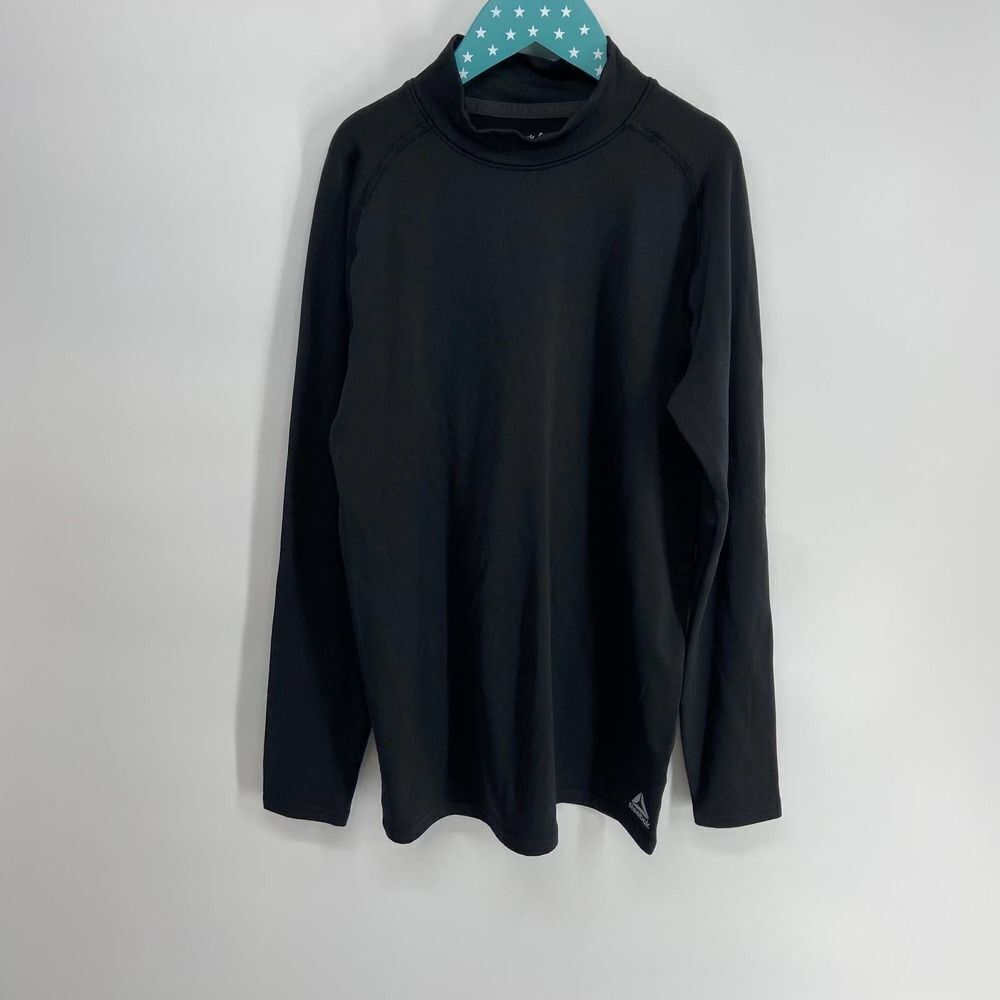 Reebok mock neck black wicking shirt Youth XL